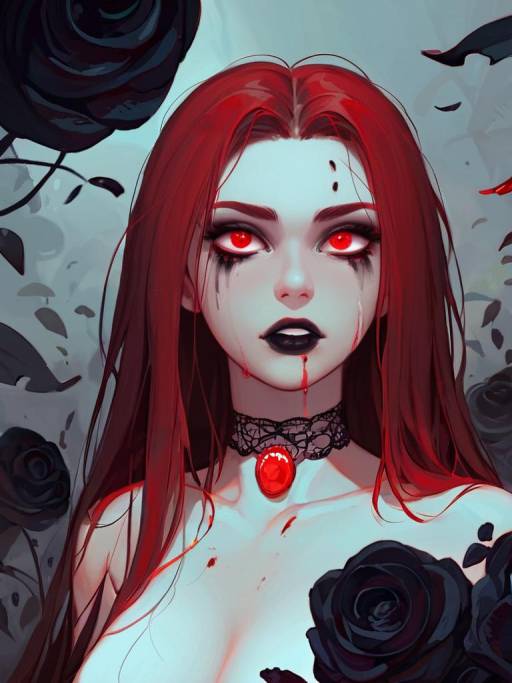Dramatic Gothic Woman Portrait