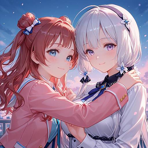 Illustration of Hanami saki, gakuen idolmaster in the style of Criin