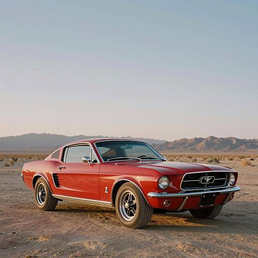 Cinematic 1967 Mustang in Mojave Desert