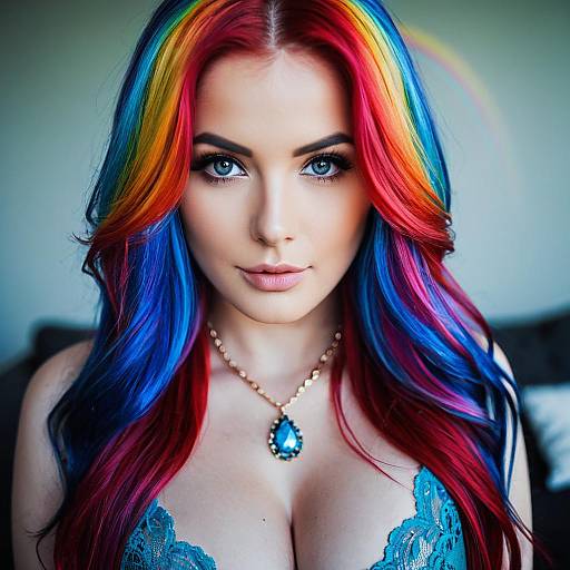 Vibrant Multicolor Lace Front Wig Beauty