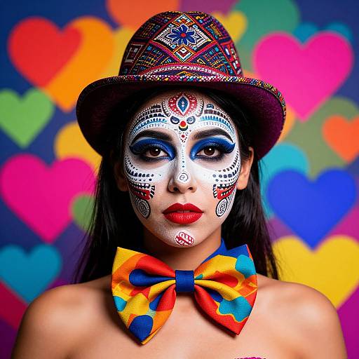 Vibrant Cultural Pop Art Portrait