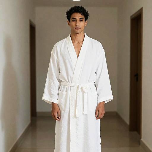 Man in White Linen Robe