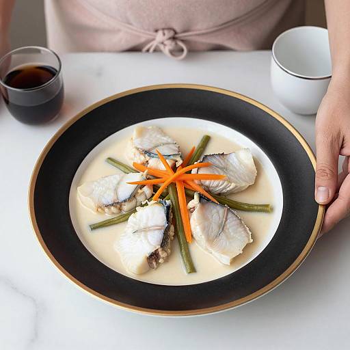 Elegant Seafood Dish Presentation