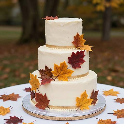 Creative Autumn Wedding Cake Design