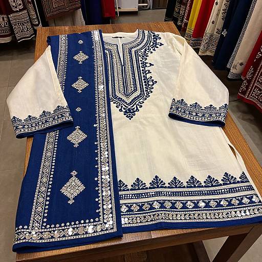 Rich Indigo Pakistani Shalwar Kameez