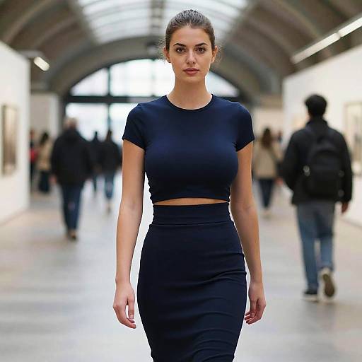 Toned Woman in Minimalist Fashion