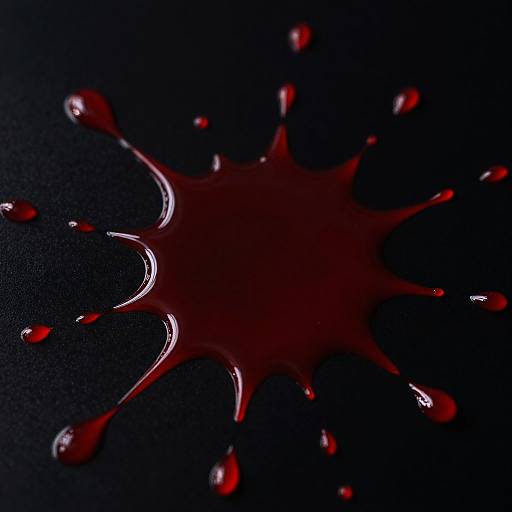 Realistic Blood Splatter Close-Up