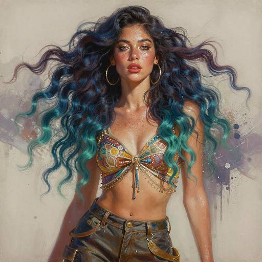 Stunning Woman at Music Festival Portrait