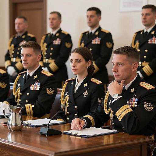 Formal Meeting of Military Officers