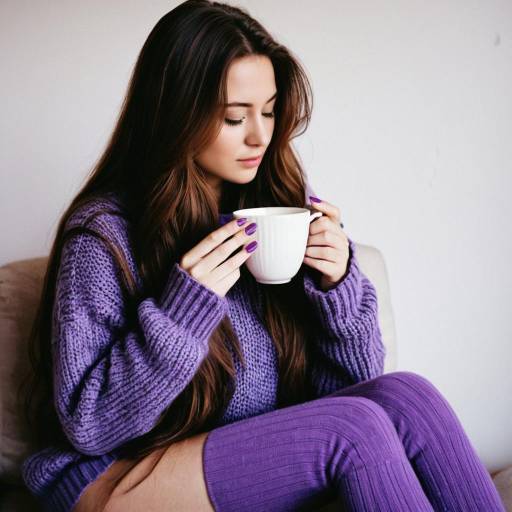 Realistic Portrait of Girl with Teacup