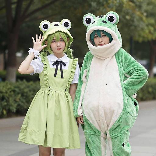 Frog and Toad Cosplay Duo