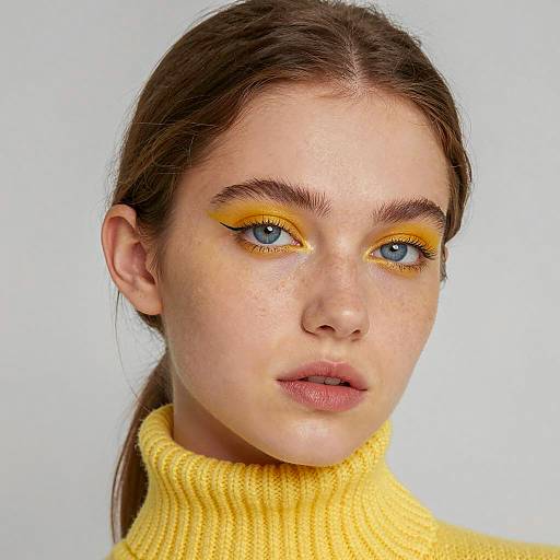 Vibrant Portrait of a Freckled Beauty