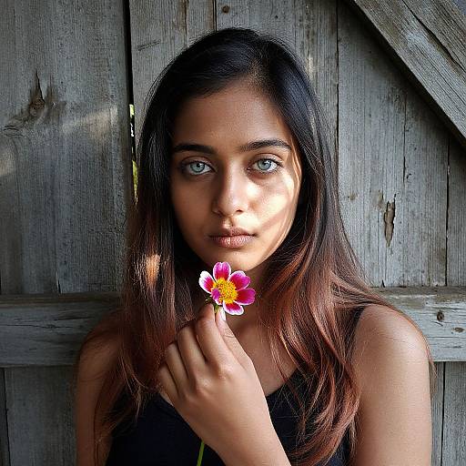 Porcelain South Asian Portrait in Rustic Barn