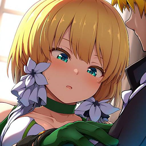 Illustration of Guy cecil, tales of (series) in the style of Peso (cheese company)