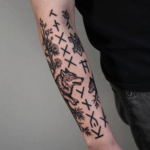 Elder Futhark Norse Rune Sleeve Tattoo
