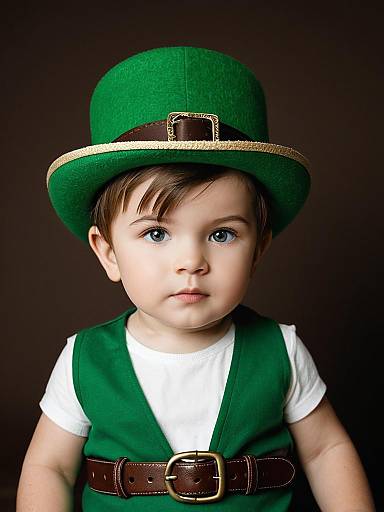Realistic Infant Leprechaun Boy Portrait