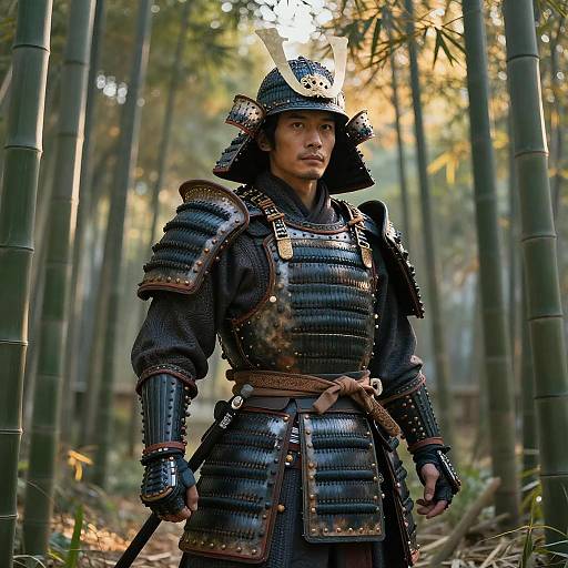 Epic Samurai in Enchanted Bamboo Grove