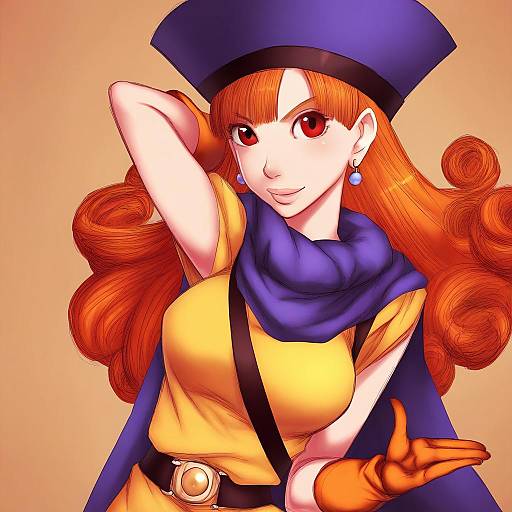 Illustration of Alena (dq4), dragon quest in the style of Sawao