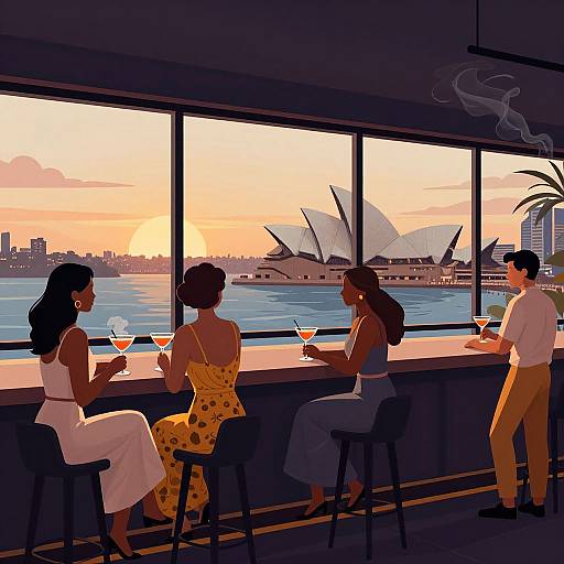 Elegant Cocktail Party with Smoke Effect