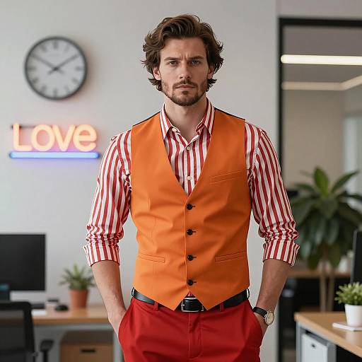 Stylish Male in Indoor Fashion Setting