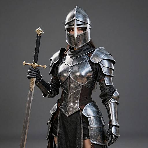 Warrior Maiden in Armor