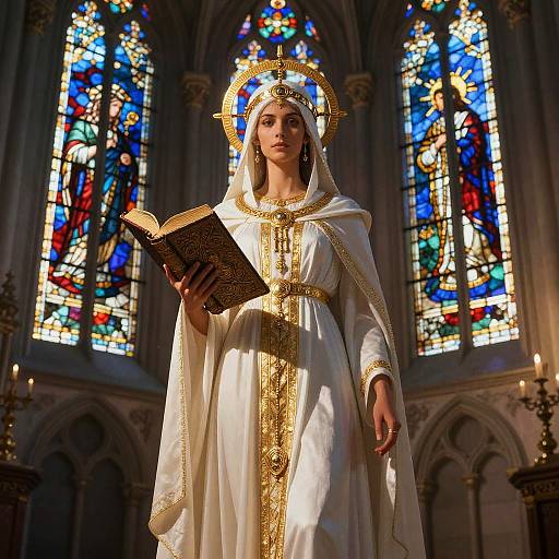 Priestess in Grand Cathedral Fantasy