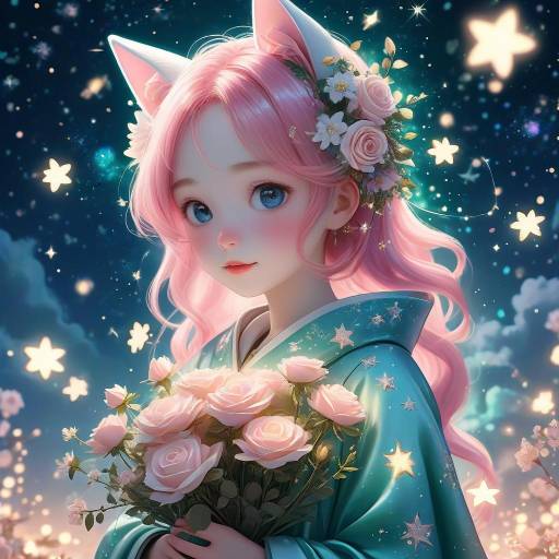 Ethereal Anime Portrait of Enchanted Girl