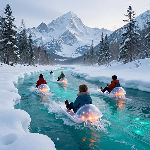 Magical Jellyfish Sledding Adventure