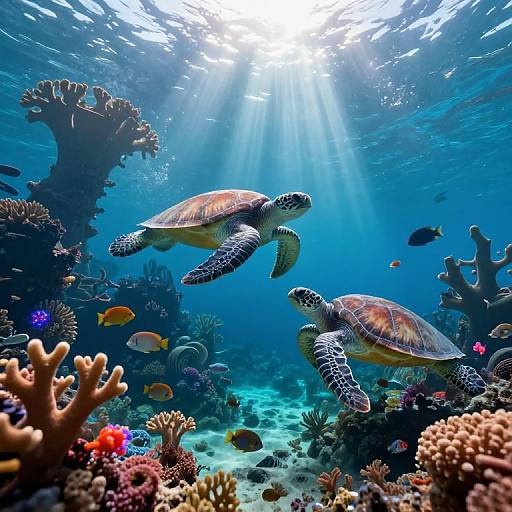 Surreal Underwater Dali-Inspired Scene