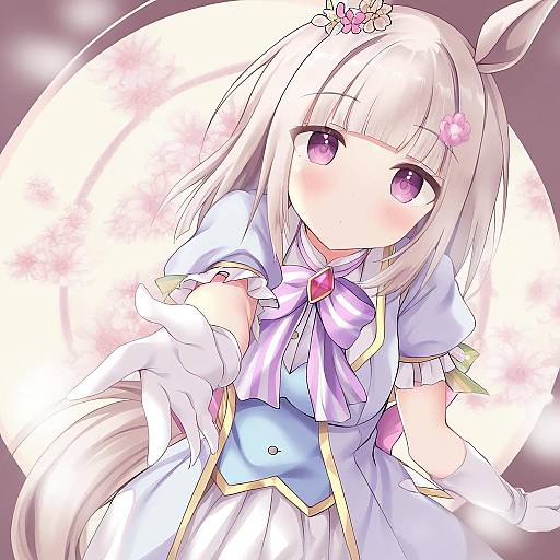 Illustration of Happy meek (umamusume), umamusume in the style of Tateha (marvelous grace)