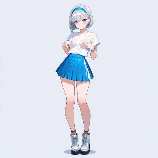 Petite Teen Girl in Striking Attire Petite Teen Girl in Striking Attire