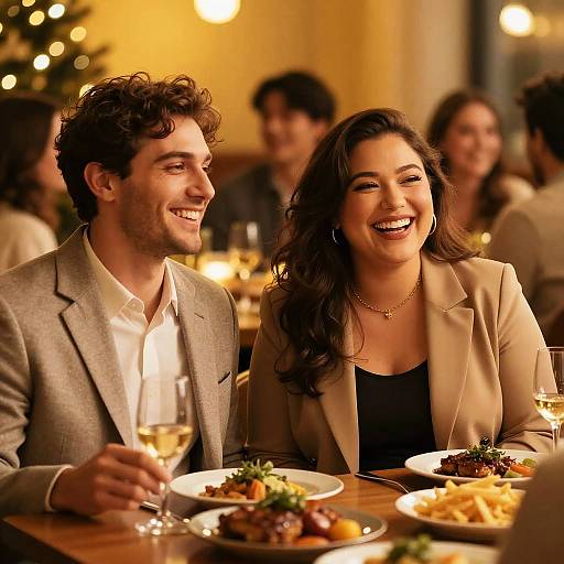 Elegant Casual Couple at Festive BBQ