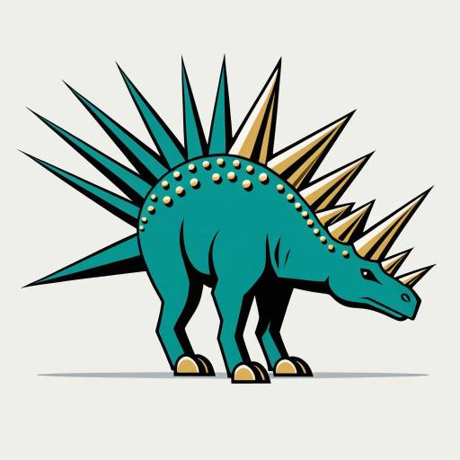 Sleek Geometric Stegosaurus Logo Design
