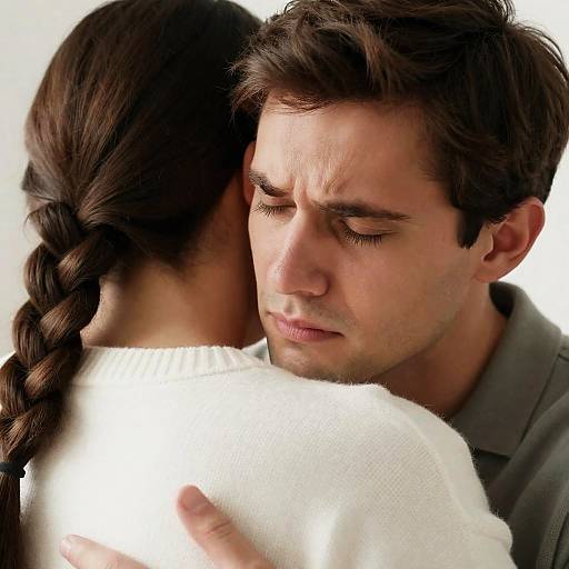 Emotional Embrace: A Moment of Distress