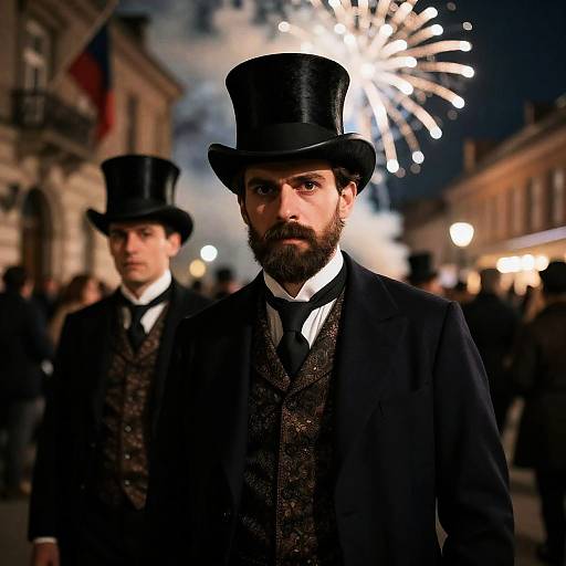 19th Century Nighttime City Scene