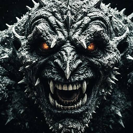 Grotesque Crystalline Monster Close-up