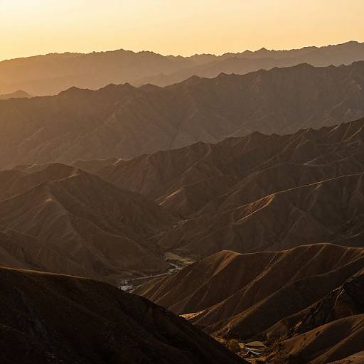 Golden Sunlit Mountain Valleys