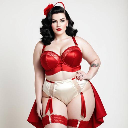 Androgynous Glam: Red Hair & Vintage Lingerie