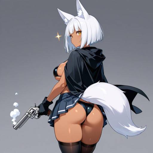 Fox Girl with Custom Revolver Portrait Fox Girl with Custom Revolver Portrait
