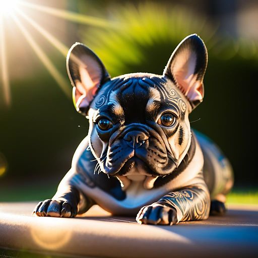 Stunning Macro Portrait of a Tattooed Frenchie Stunning Macro Portrait of a Tattooed Frenchie