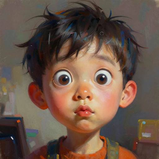 Whimsical Character with Oversized Eyes