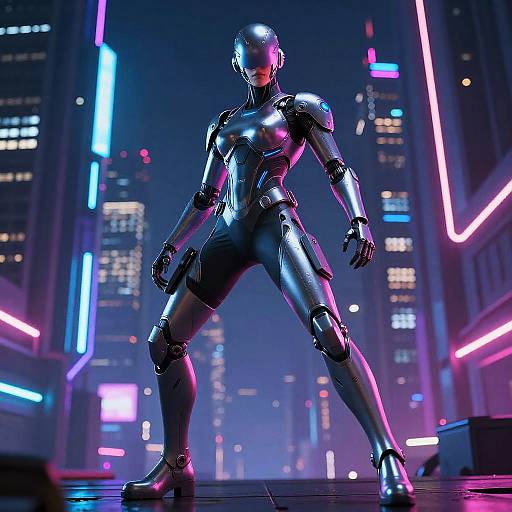 Futuristic Cyberpunk Character Pose