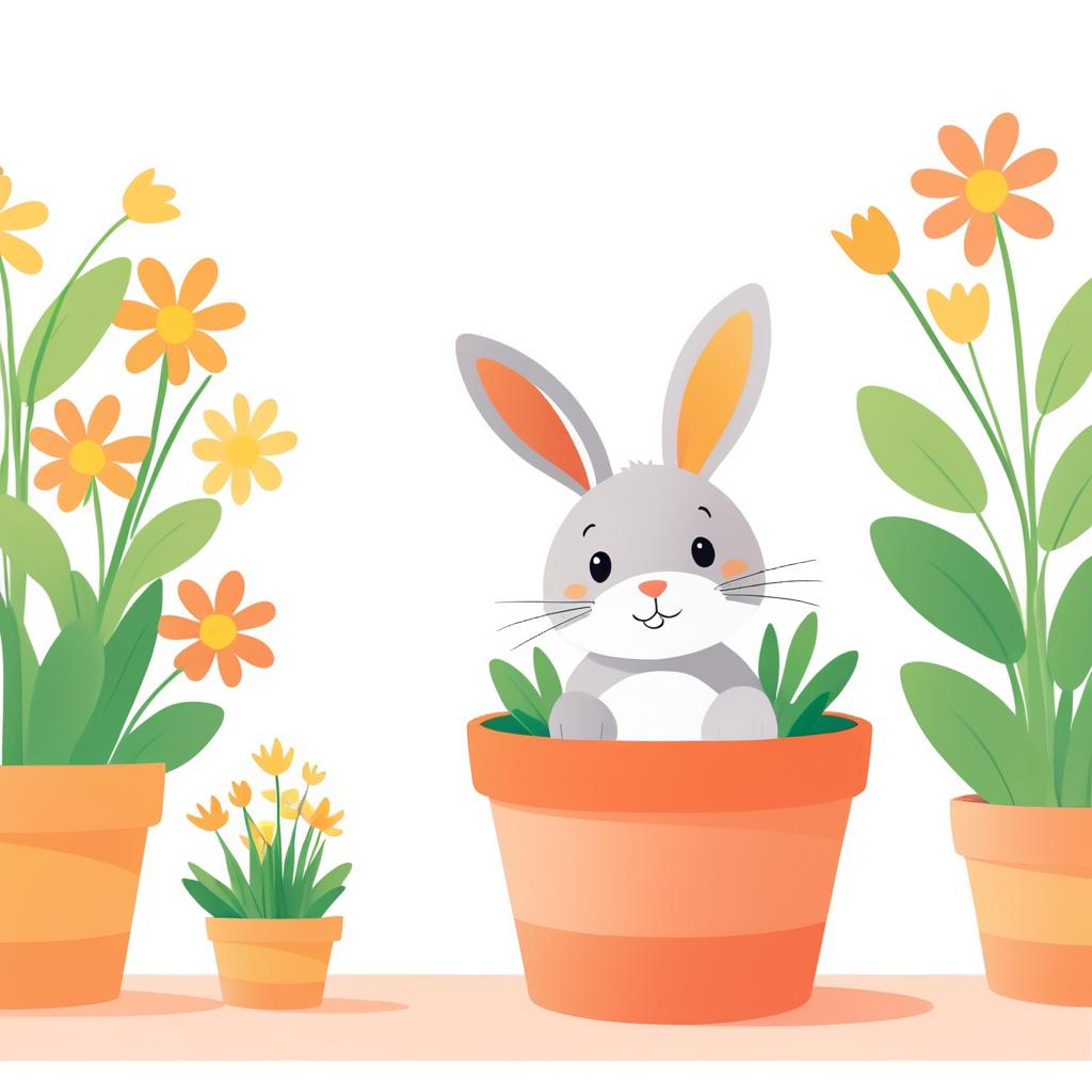 Charming Rabbit Illustration for Kids