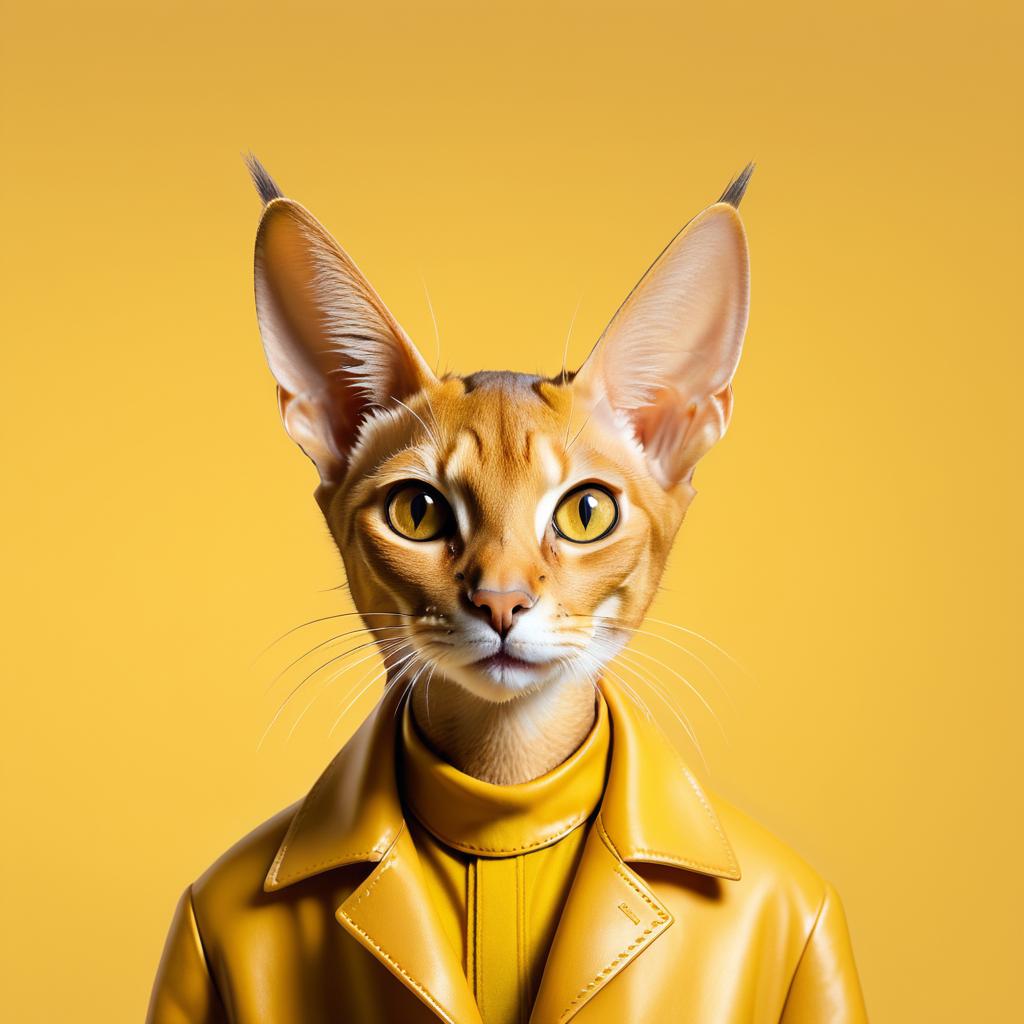 Lifelike Abyssinian Cat Portrait