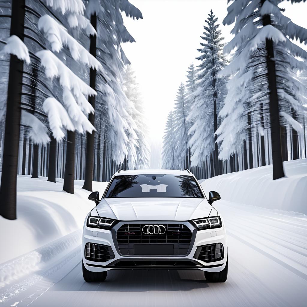 Audi Q7 Journey Through Snowy Wonderland