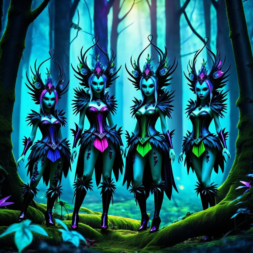 Tough Alien Warriors in Enchanted Forest