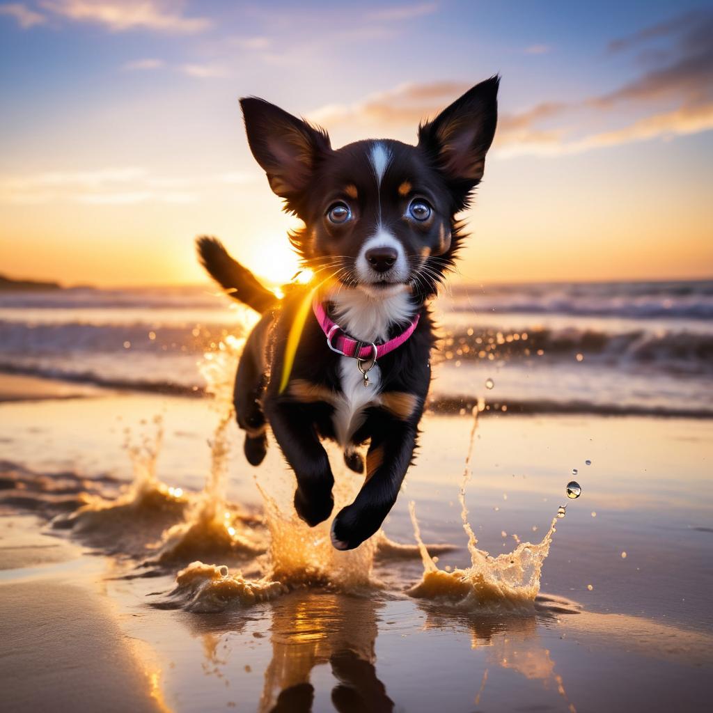 Playful Innocence at Sunset Beach