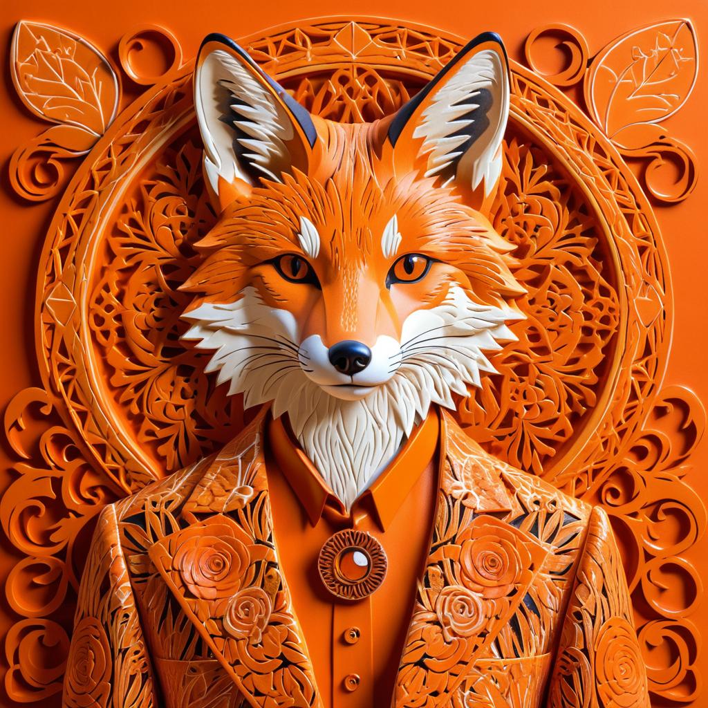 Vibrant Portrait of a Cunning Fox