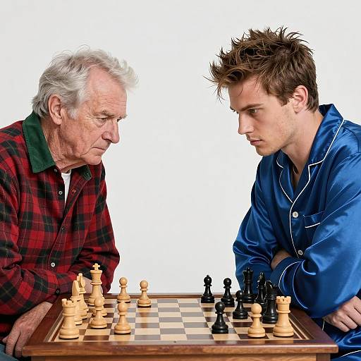 Two Men Playing Chess