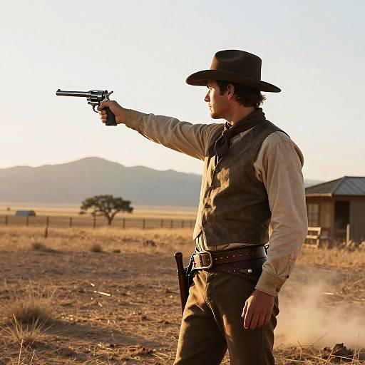 Western Lawman with US Marshal Pistol